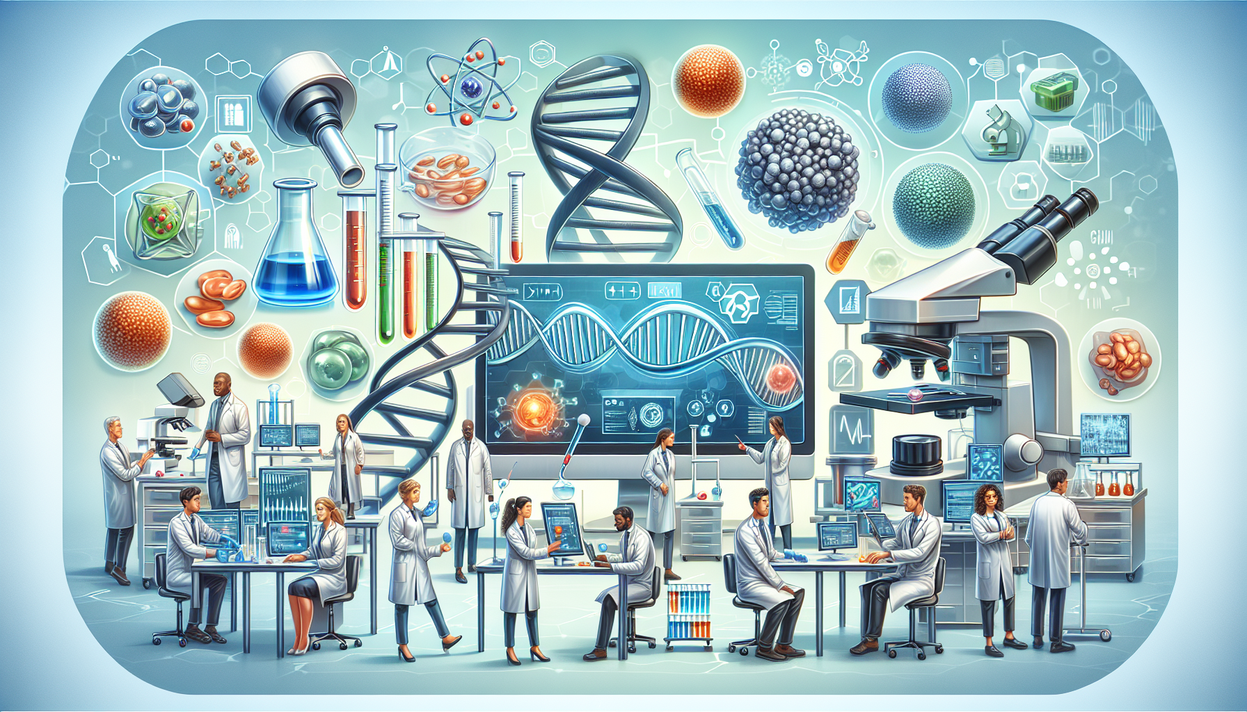 An illustrative scene presenting the concept of Regenerative Medicine in the context of STEMREGEN: A breakthrough medical development. The picture could feature various scientific elements like lab eq